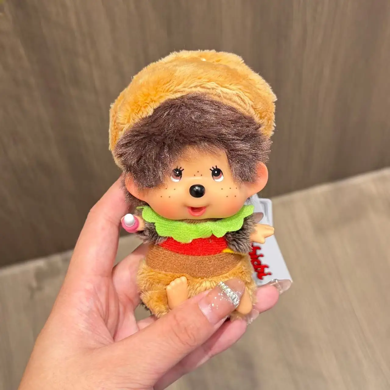 New Burger Mengqiqi Plush Doll Pendant Cute Cartoon Doll Keychain Doll Machine Bag Pendant Gift