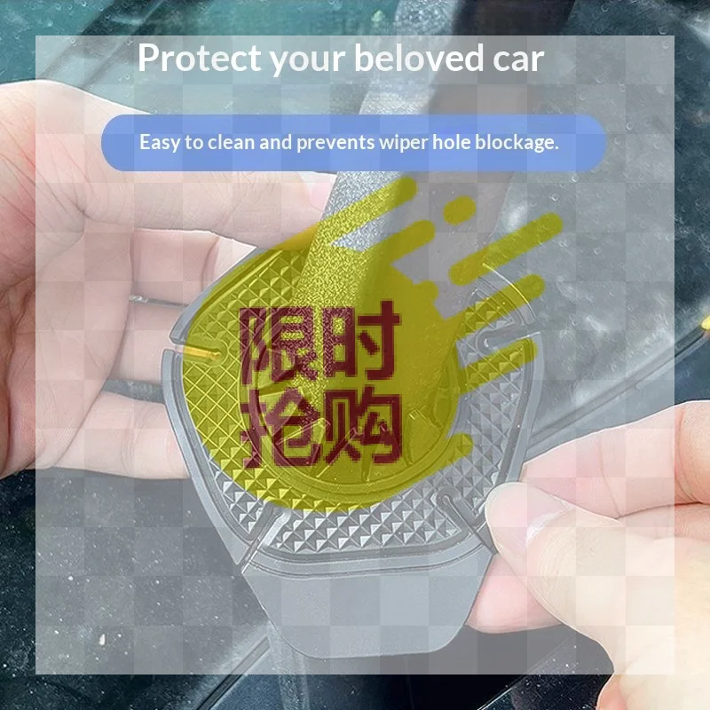 【CMO】2PCS Silicone Car Windshield Wiper Hole Protector Anti Clog Design Easy Cleaning For Most Car Models Daily Care