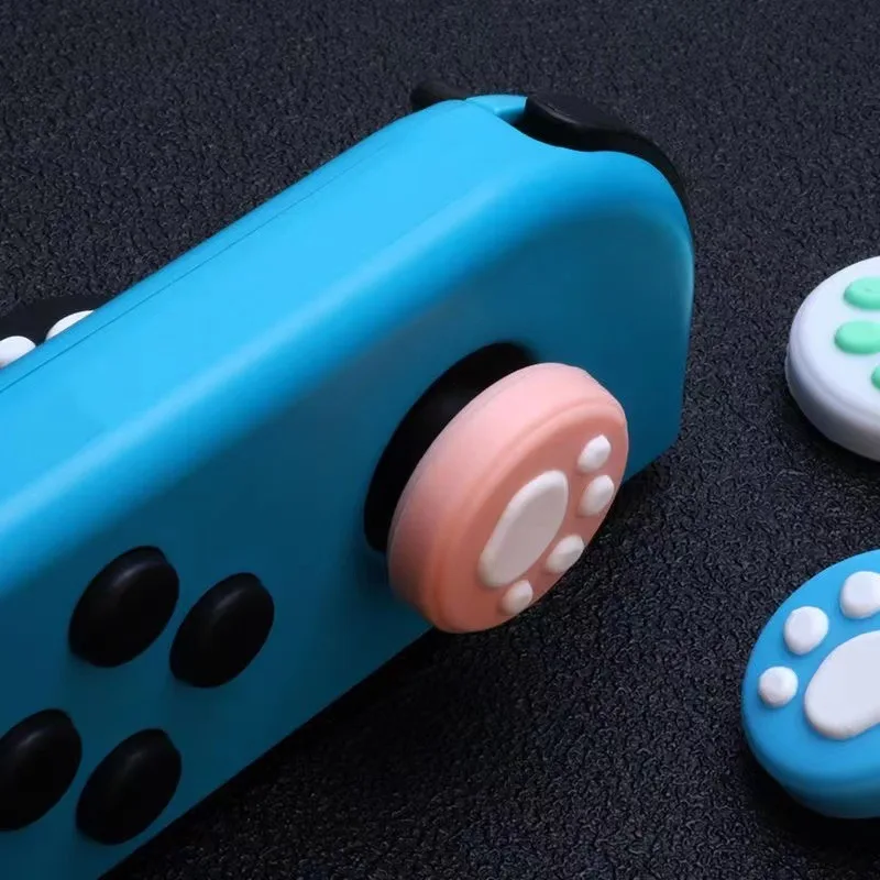 for nintendo switch oled Cute Cat Claw Thumb Grips Caps Silicone Soft Cover Joystick Cap Switch/Lite button caps Accessories