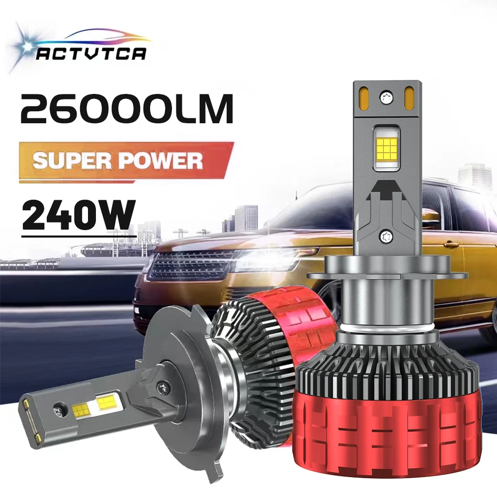 

ACTVTCA 240W H4 H7 LED Canbus 26000LM H11 H1 H3 9005 HB3 9006 HB4 H8 H9 9012 9007 9008 H13 LED Headlights Car Headlamp Bulb