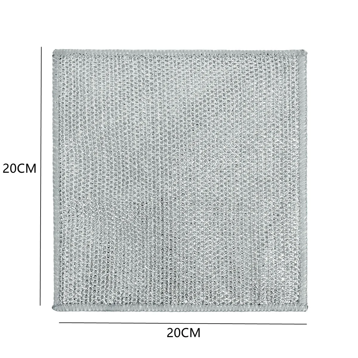 New Thickened Steel Wire Cleaning Cloth Non-Scratch Double-layer Iron Microfiber Mesh Dishrag Washing Pot Rags Kitchen Towels