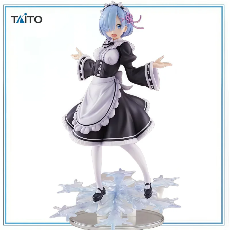 

TAITO Original in Stock Anime Figure Re:Life in A Different World From Zero Rem Winter Maid 27CM Action Figure Gifts Toys Model