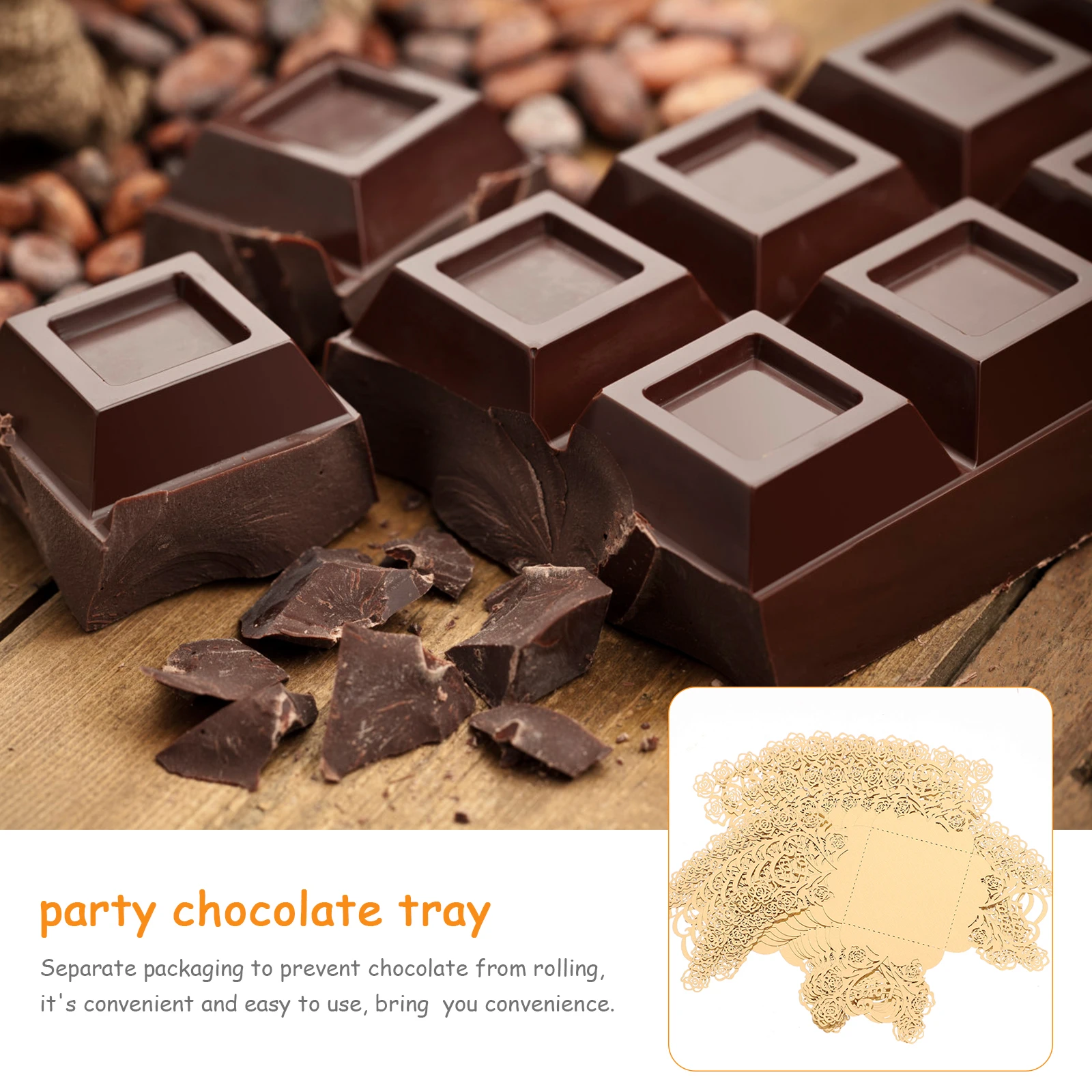 

Truffle Paper Liner Chocolate Wrapper Candy Papers for Chocolates Decorations Liners Square