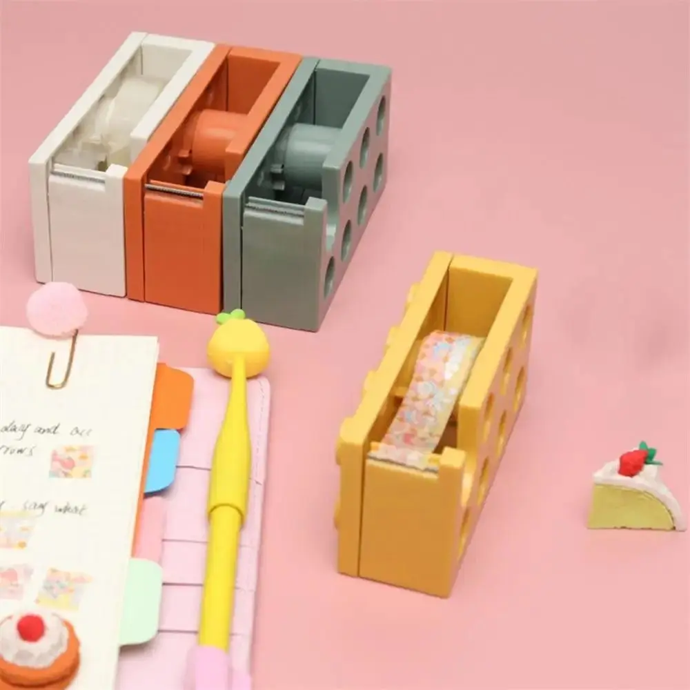 Building Block Adhesive Tape Holder Paper Tape Masking Tape Tape Dispenser Multi-color Plastic Roller Tape Holder Packing Tools
