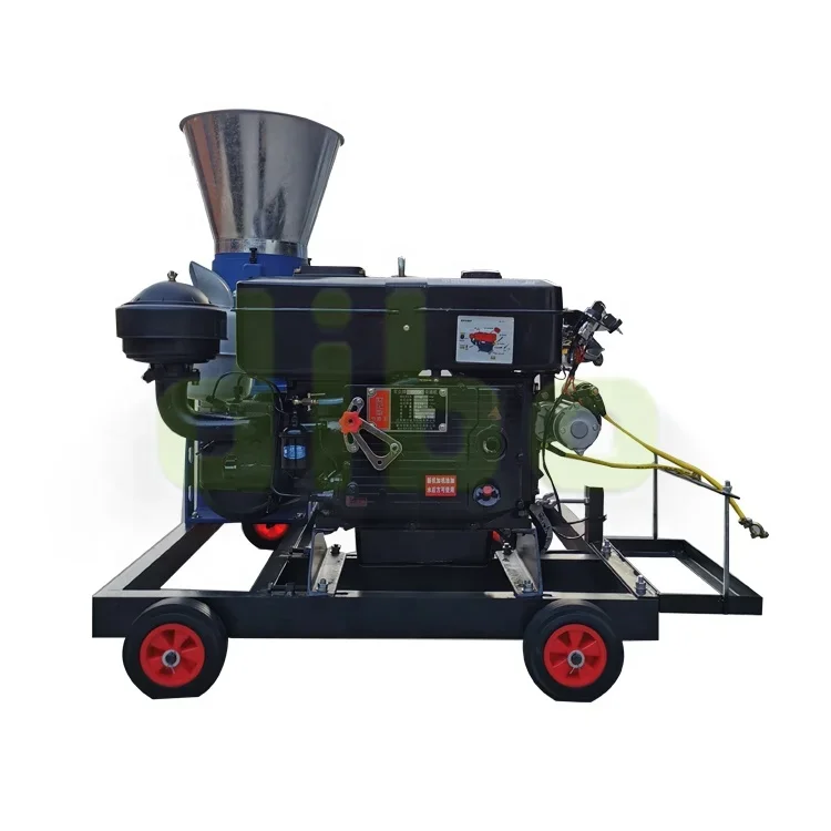 mini pillet machine chicken feed pellet pelletizing machine animal feed diese l engine animal feed pellet machine home use price