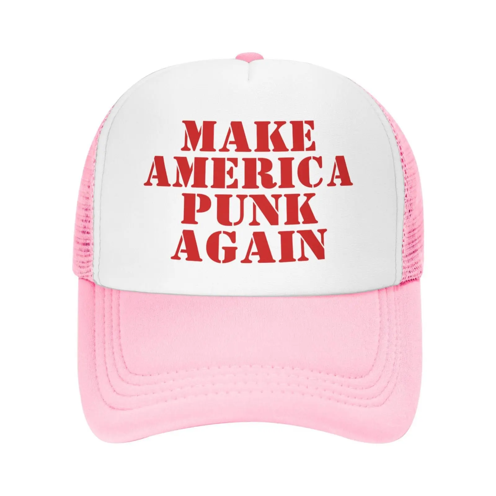 

Make America Punks Again Trump Mesh Hat Men Women Trucker Hat Baseball Cap Dad Gift