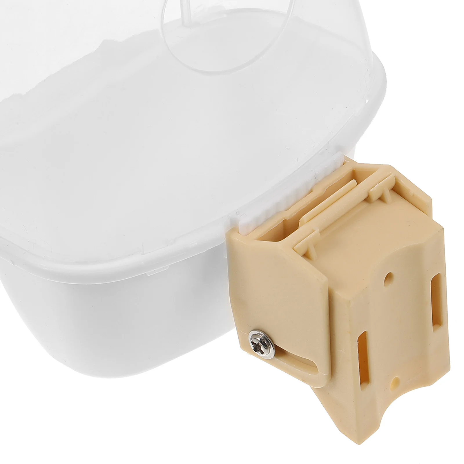 

Bird Cage Food Feeder Large Capacity Plastic Bird Feeding Bowl Buckle Design Practical Feathered Pet Food Container Indoor