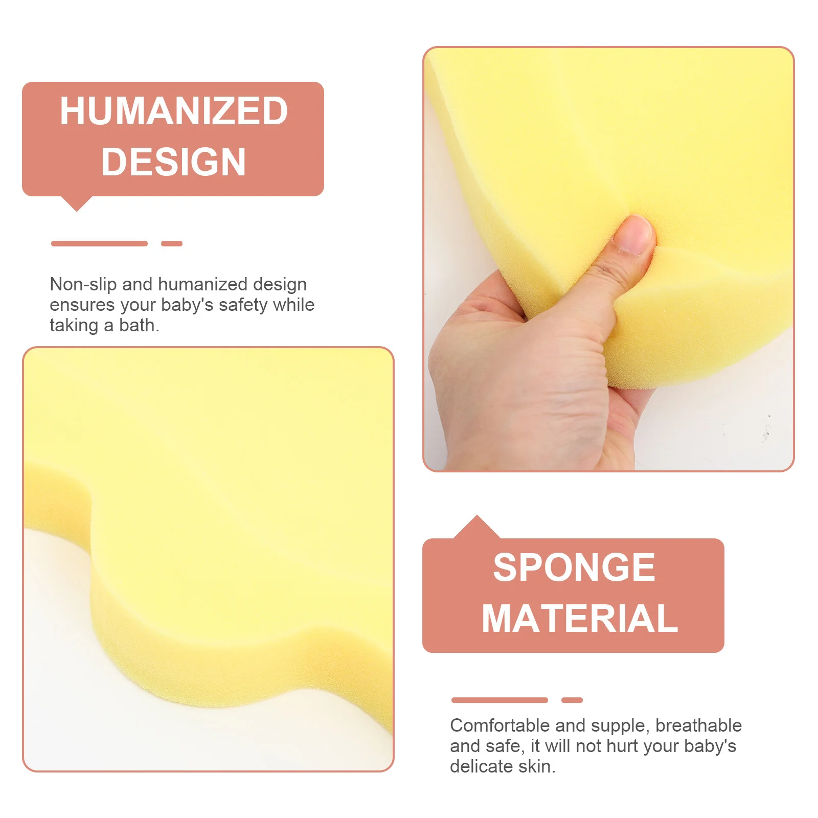 

1Set Baby Bath Mat Soft Sponge Cartoon Bear Non Slip Newborn Infant Bath Cushion Tub Pad Newborn Bathtub Cushion