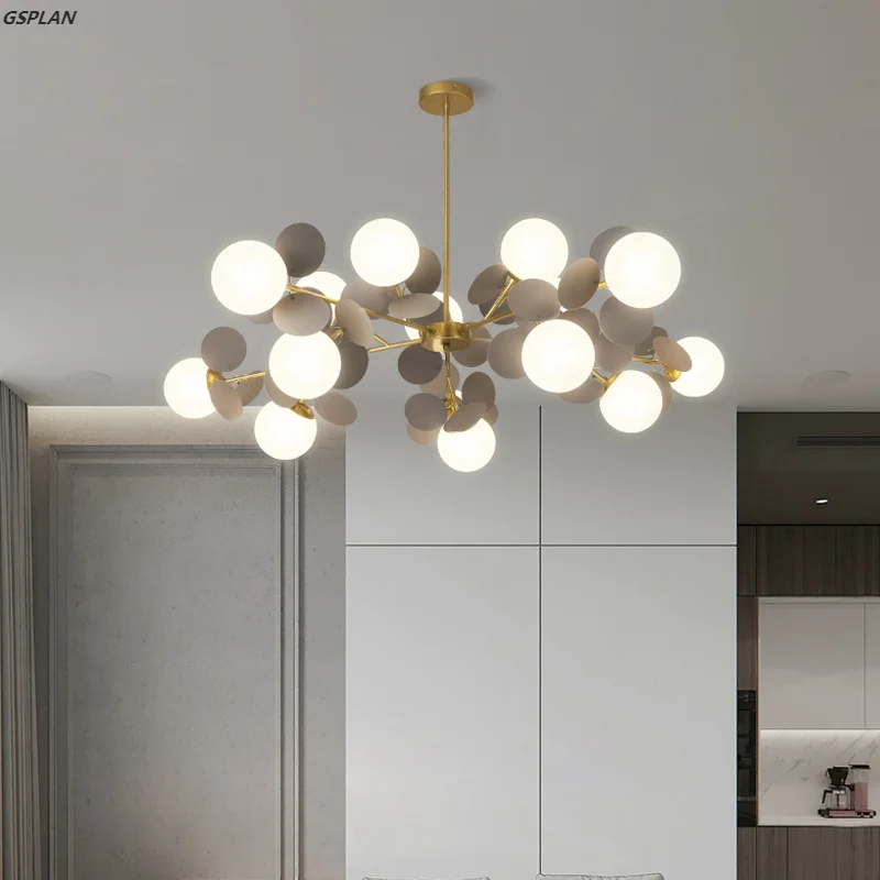 Modern Nordic Design LED Chandeliers For Living Rooms, Bedrooms, Restaurants, Kitchens, Ceilings, Chandeliers, Glass Balls, G9