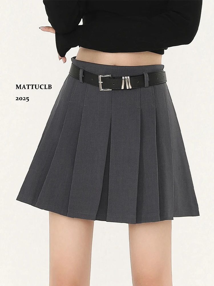 

Осень-зима 202, женская корейская модная плиссированная юбка трапециевидной формы в студенческом стиле, Shoujo Gyaru 2000-х годов, Y2k, модная новинка в консервативном стиле