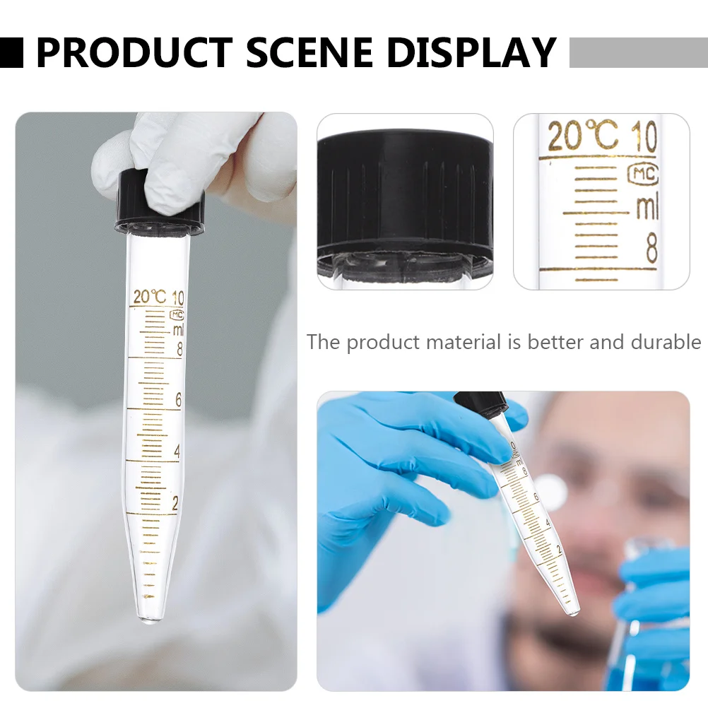 

5 Pcs Vial Test Tubes Science Mini Vials Laboratory with Lid Centrifugal