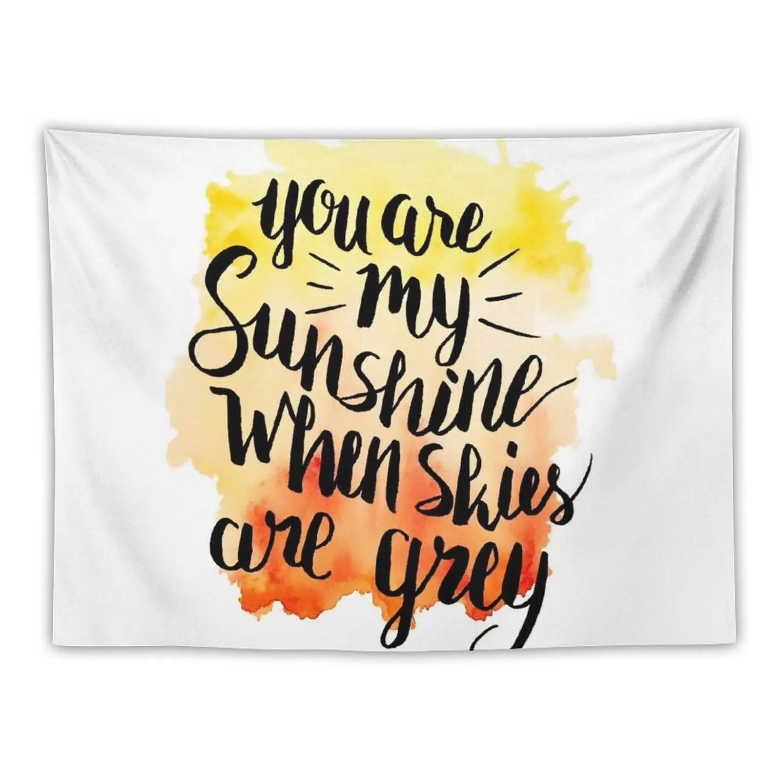 

New You are my sunshine - brush lettering Tapestry Bedroom Decor Aesthetic Wall Hanging