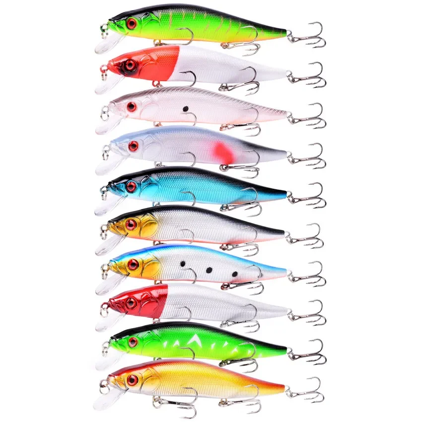 Aorace 1Pcs 14cm 21g Topwater wobbler 3D Augen Fischerei Locken Minnow Harten Köder 3 fisch Haken Crankbait schwimmenden Fischer