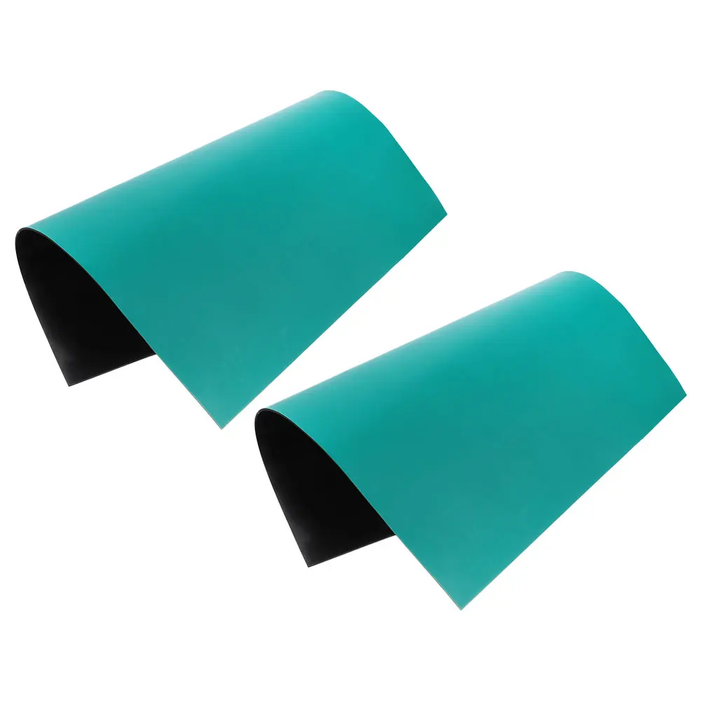 

2 Pcs Heat Resistant Table Mat Anti Static Rubber Soldering Pad Desk Protector Work Station Pad Large Size Repair for countertop