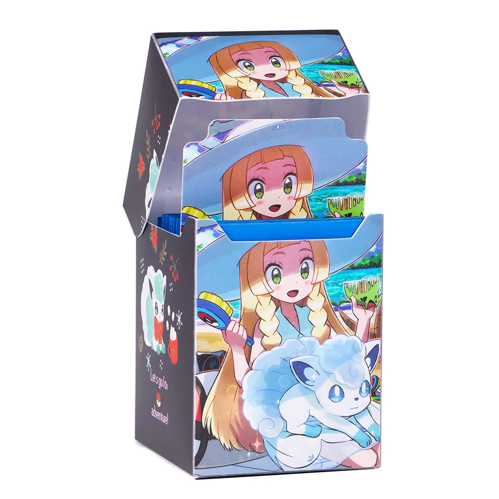 100+ CARDS Deck Box Board Games TCG Anime Cards Deck Case Storage Box for Magic Cards /PKM/YuGioh/The Gathering