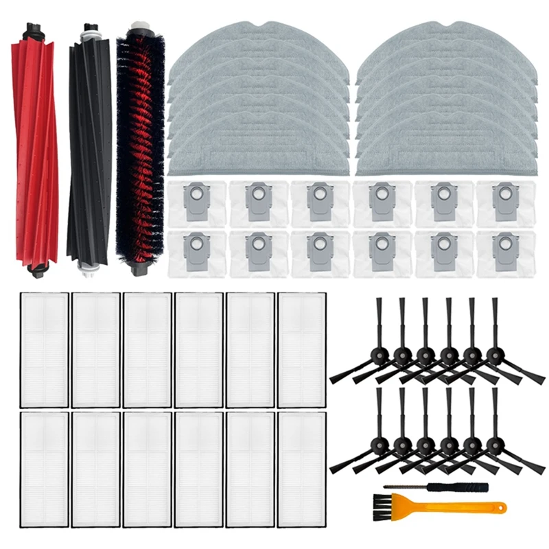

Для Roborock S8 Pro Ultra /G20, роликовая основная боковая щетка, Hepa фильтр, Швабра, тканевый мешок для пыли, замена