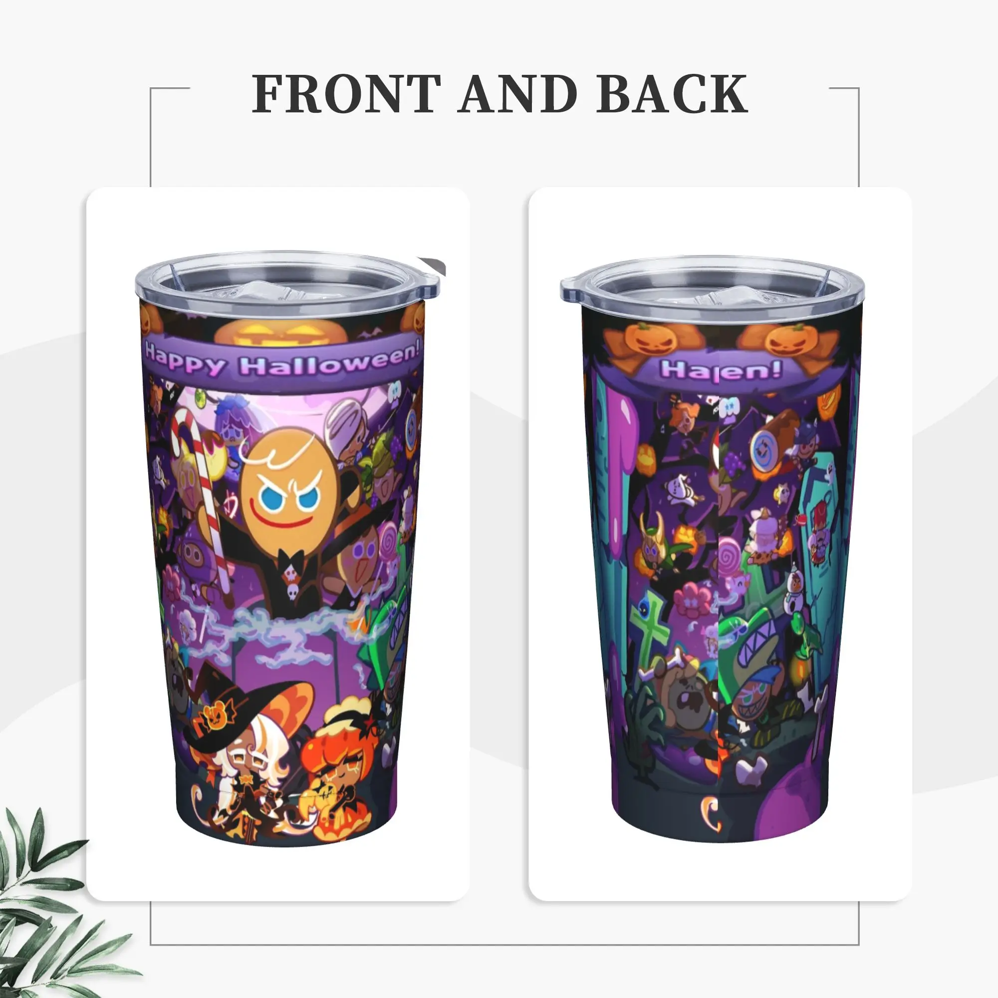Cookies Runs Kingdoms Happy Halloween Tumbler Vacuum Insulated  Coffee Cups Vacuum Flask Car Mugs Spill Proof, 20oz