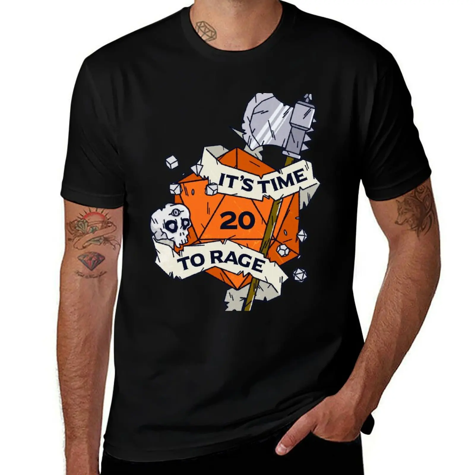 

man It's T-Shirt cotton Time Tabletop t Barbarian shirt - man t cotton To T-Shirt Rage RPG shirts