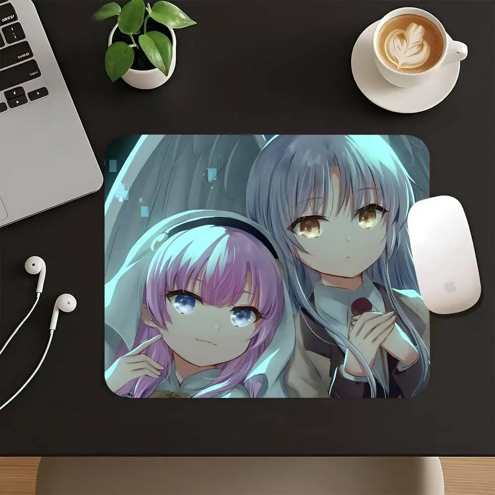 Anime Angel Beats Mousepad Small LockEdge Mouse Pad For Gamers Computer Desk Pad Rectangular Anti-slip Rubber