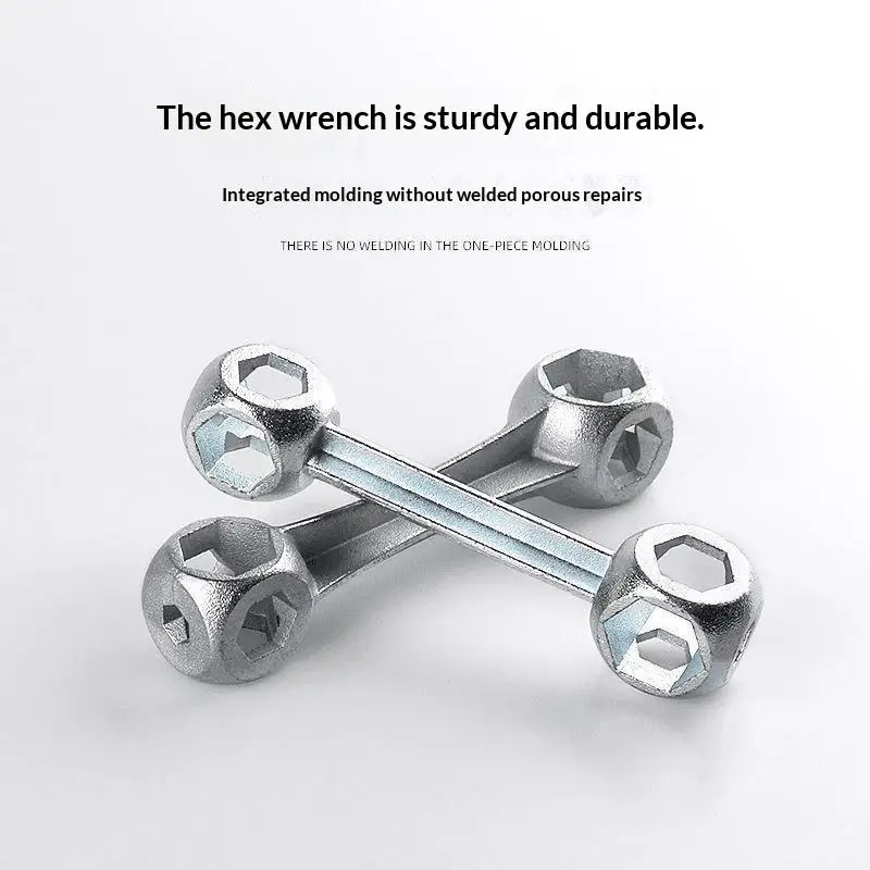 1/2/3Pcs Bone Wrench Hexagon Sleeve Wrench Tool 10 In 1 Mini Pocket Hex Wrench Bicycle Spoke Nipple Wrenchs Garage Hand Tool