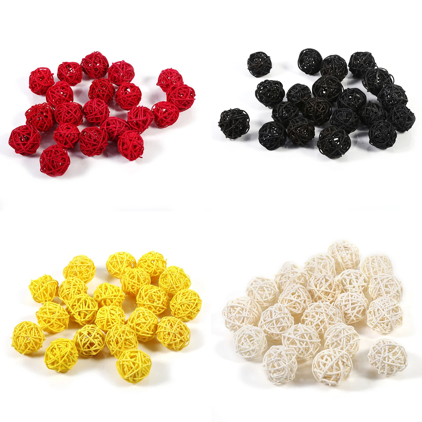 

20Pcs 3cm Wicker Rattan Balls Natural Woven Hanging Pendants Aromatherapy Rattan Wedding Table Decoration