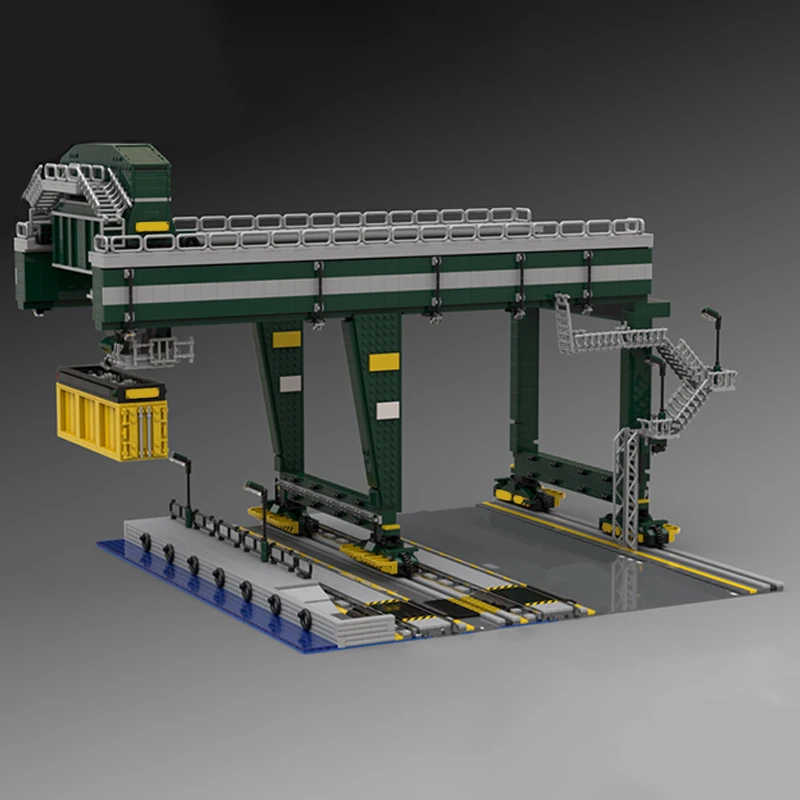 3669PCS MOC Technology Container Crane Model DIY Creative Assembly Bricks Display Birthday Gift Collectible Decoration Building