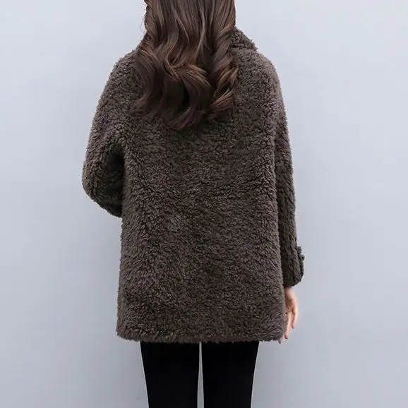 Korean Version of the New Young and Fashionable Style Overcomes the Trend of Women\'s Coats Lamb Wool Coats and Women\'s Fashion