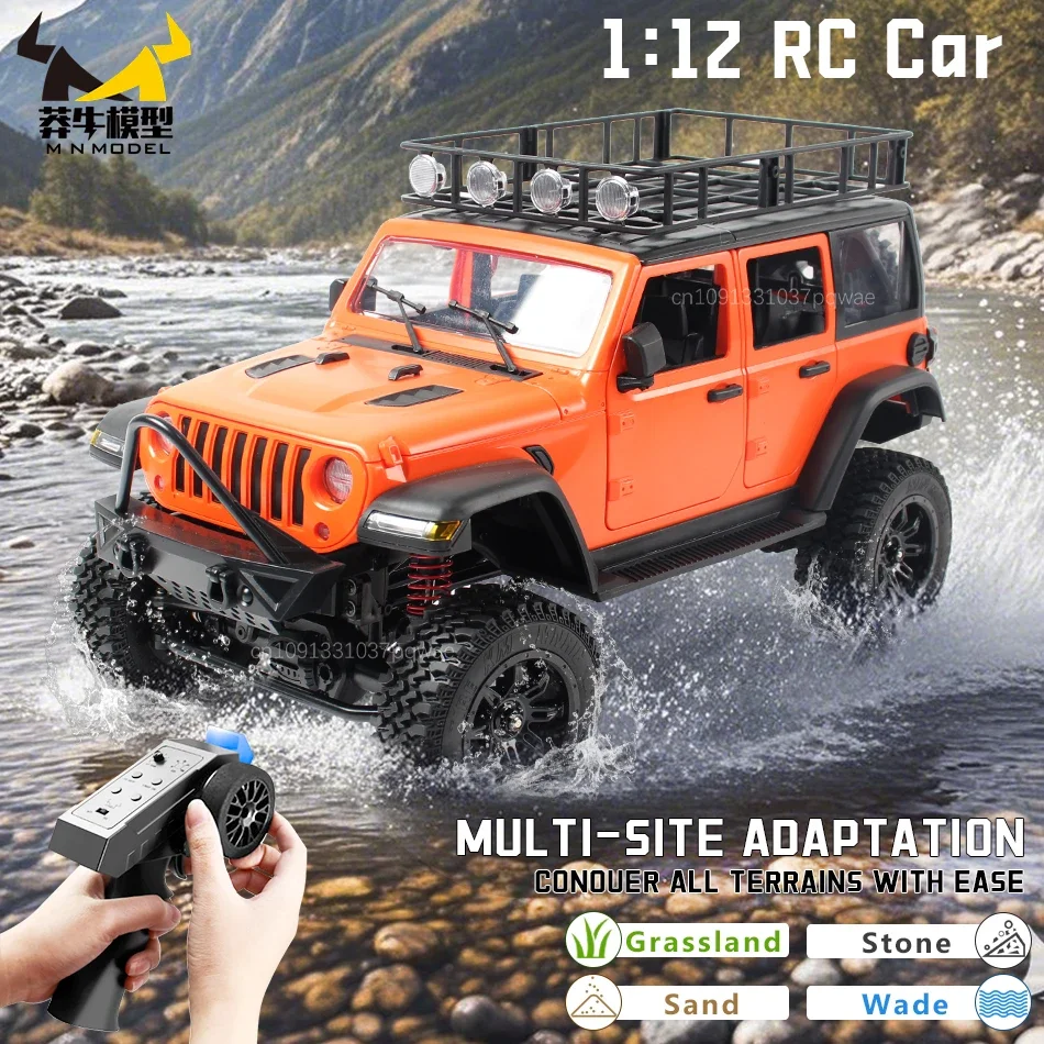 MN MODEL 1/12 4x4 Remote Control Wading Diving Off-road Car Rock Crawler Climbing Buggy Truck Terrain Vehicle Toy for Adult