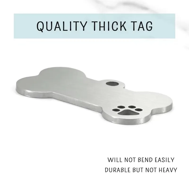 Creative Custom Text The name of Personalized Dog Tags Single-Sided Printing Dog Collar With Name For Dog Tag Name