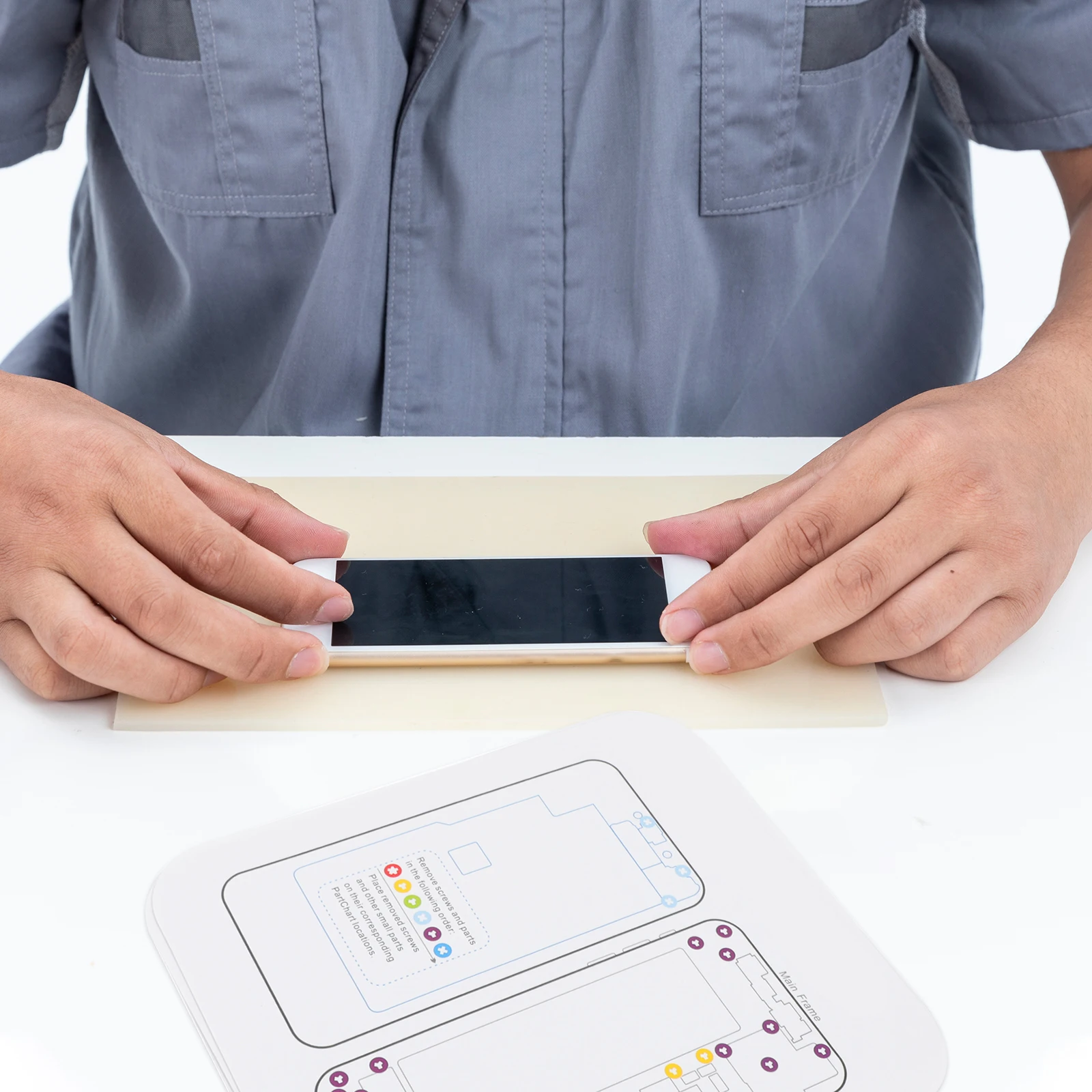 

12Pcs Magnetic Screw Memory Pads Phone Repair Work Pad Mobile Phone Disassembly Durable Screw Position Storage Mat