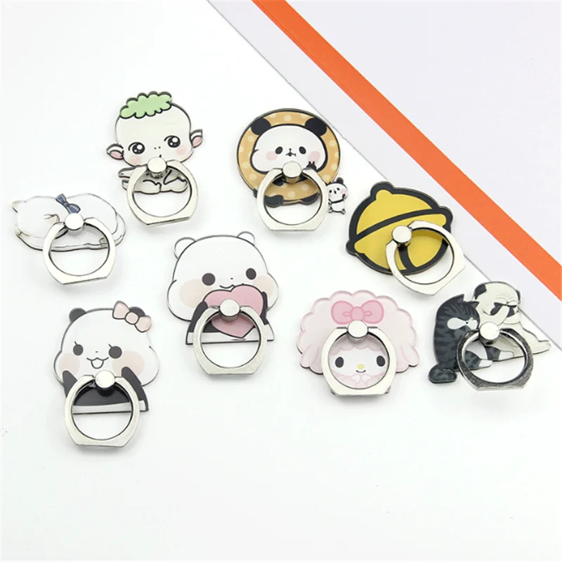 Cute Bear Baby Cat Mobile Phone Stand Holder Animal Finger Ring Smartphone Bell Rabbit Panda Holder Stand For All Phone