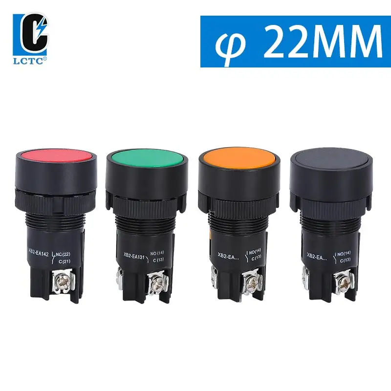 

Plastic Mixer Distribution Box Button Switch XB2-EA142, XB2-EA131 Button Switch Opening 22mm