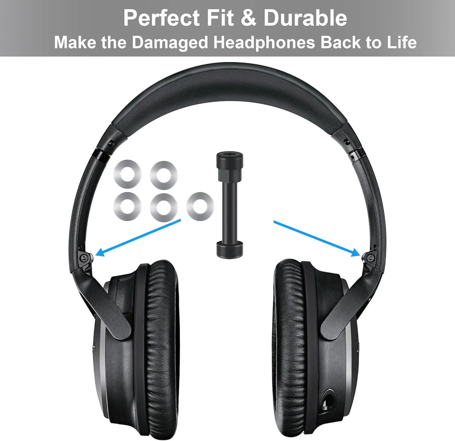 Replacement Hinge Pin Set for Bose QuietComfort Headphones – Includes Washers, Wrenches, and Swivel Screws