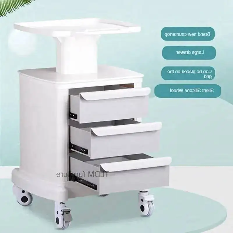 

Minimalist Modern Salon Trolley for Medical Beauty Salon Trolley Portable Organizer Cart with Wheels Salon Equipment Furniture