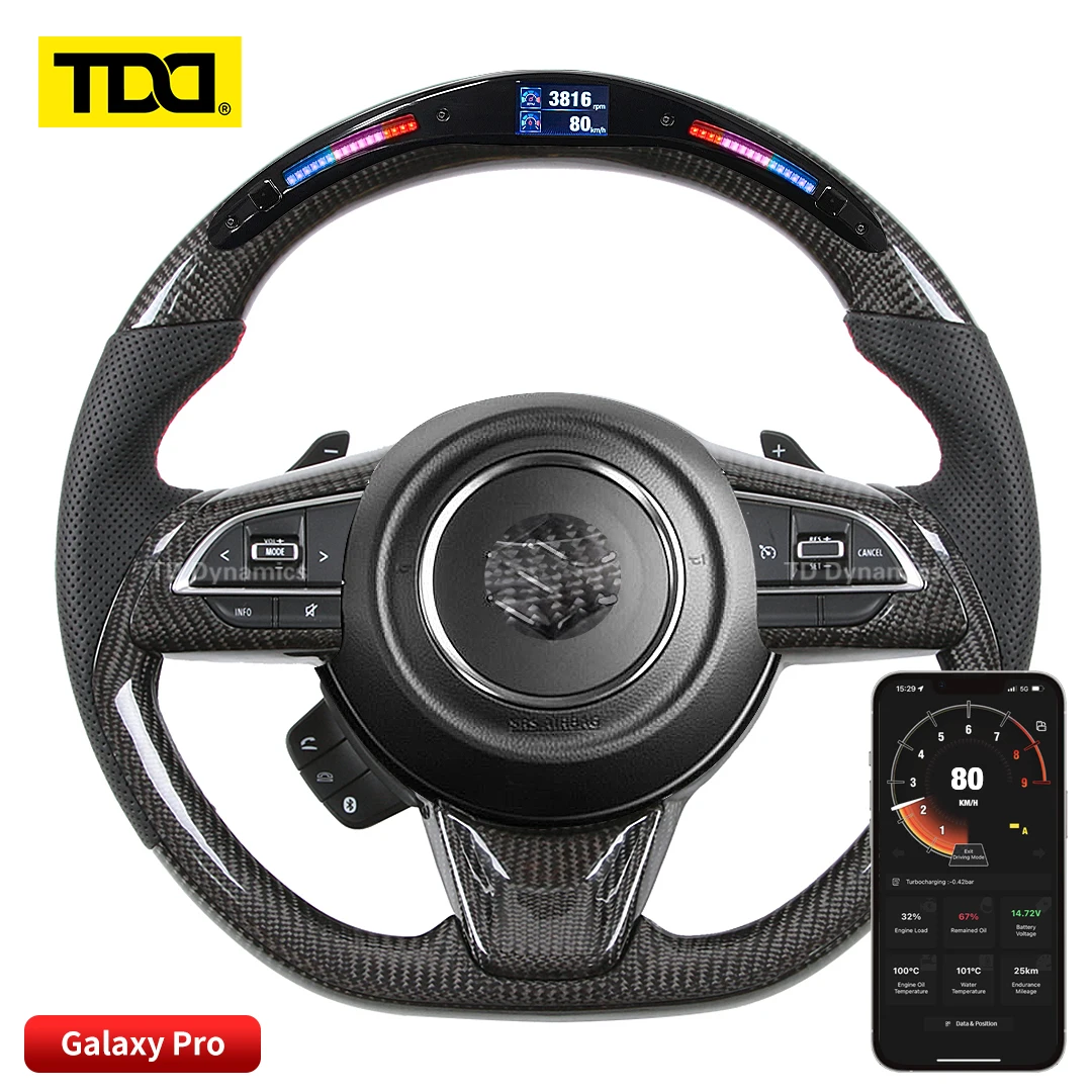 

TDD Carbon Fiber customized smart Galaxy pro LED Steering Wheel for Suzuki