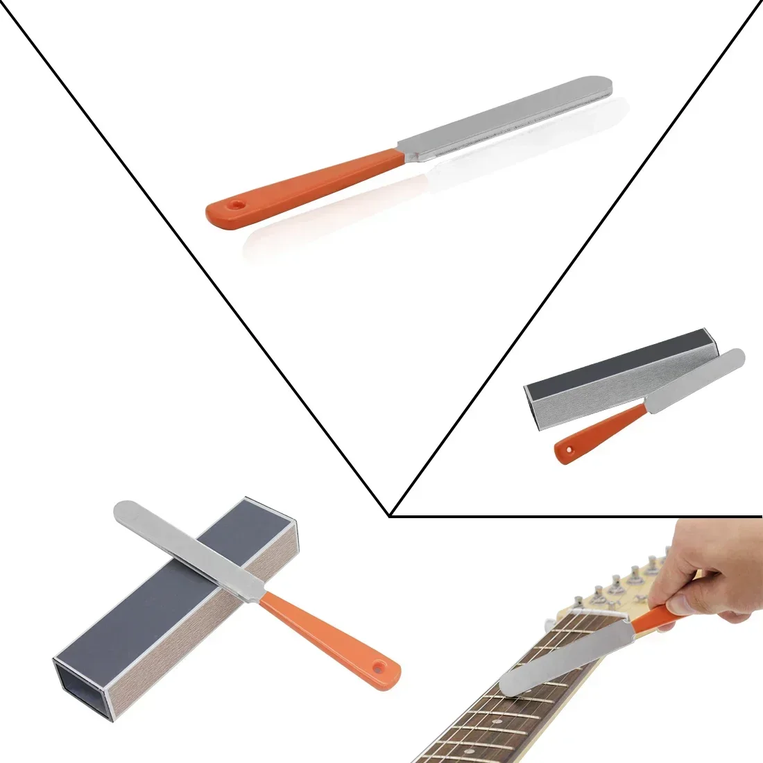 Guitar Fret Crowning Luthiers Tools Neck Repair Tool File Sharpening Stone Leveling Tools Grinding Protectors Repair Part Set