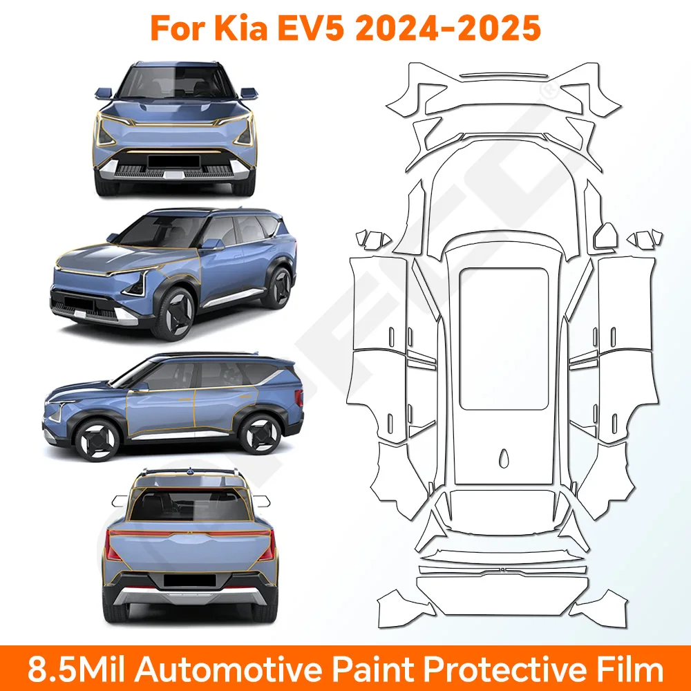 

Pre-cut PPF Car Body Kit Resistant Repairable Bra Car Accessories For KIA EV5 2024 2025 Anti-Scratch TPU Paint Protection Film