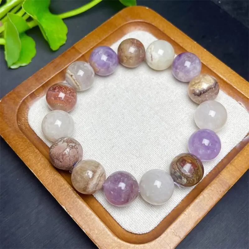 

Natural Auralite Quartz Bracelet Fashion Crystal Quartz Gemstone Jewelry Reiki Healing Gift For Women 1PCS 9/11/13/15MM