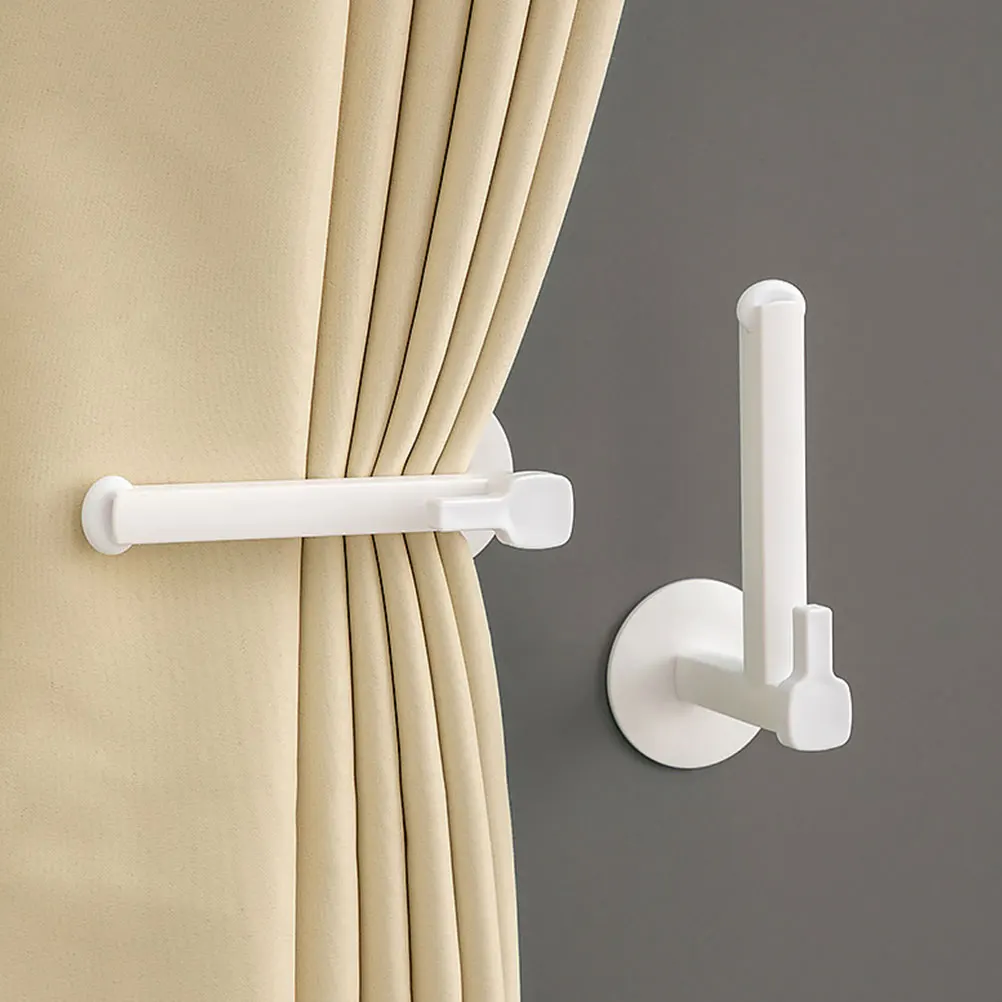 

1pc Adjustable Multifunctional Curtain Hook For Wall Mounted Drapery Tieback Shower Door Window Hanging Holder