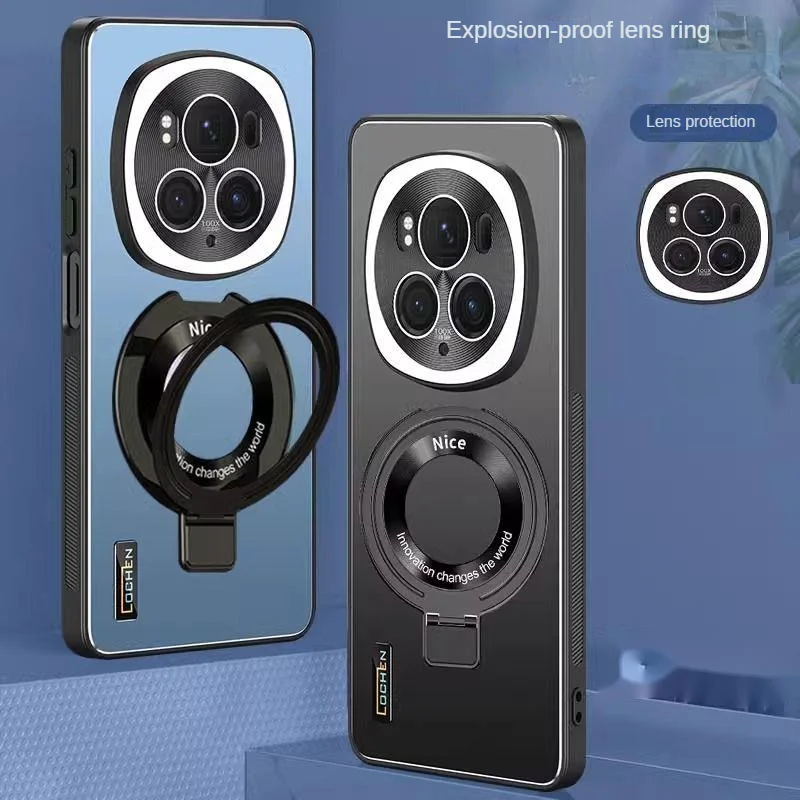 Magsafe Phone Case For Huawei Honor Magic 6 5 4 Pro Magnetic Wireless Charge holder metal Cover Cases