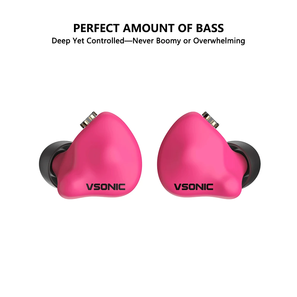 Наушники-мониторы VSONIC Iceberg IEMs HFI Color 80Ω с проводным подключением, 11-мм динамическим драйвером CCAW и кристаллически усиленной диафрагмой