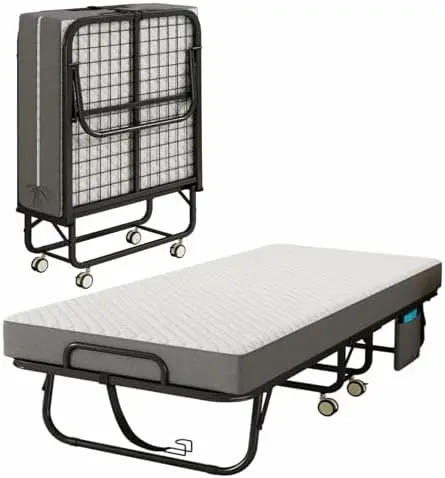 Folding Bed with Mattress for Adults, 75