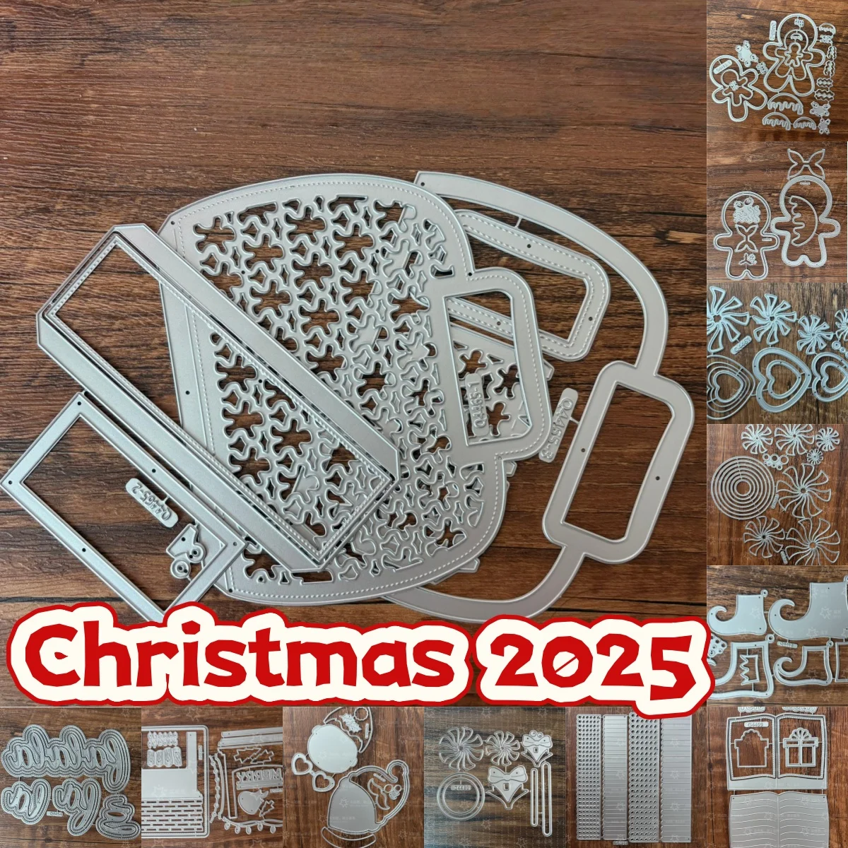 Gingerbread Man Bag Candy Metal Cutting Dies Clear Stamps for DIY Making Card Scrapbook Embossed Decoration October 2025 New