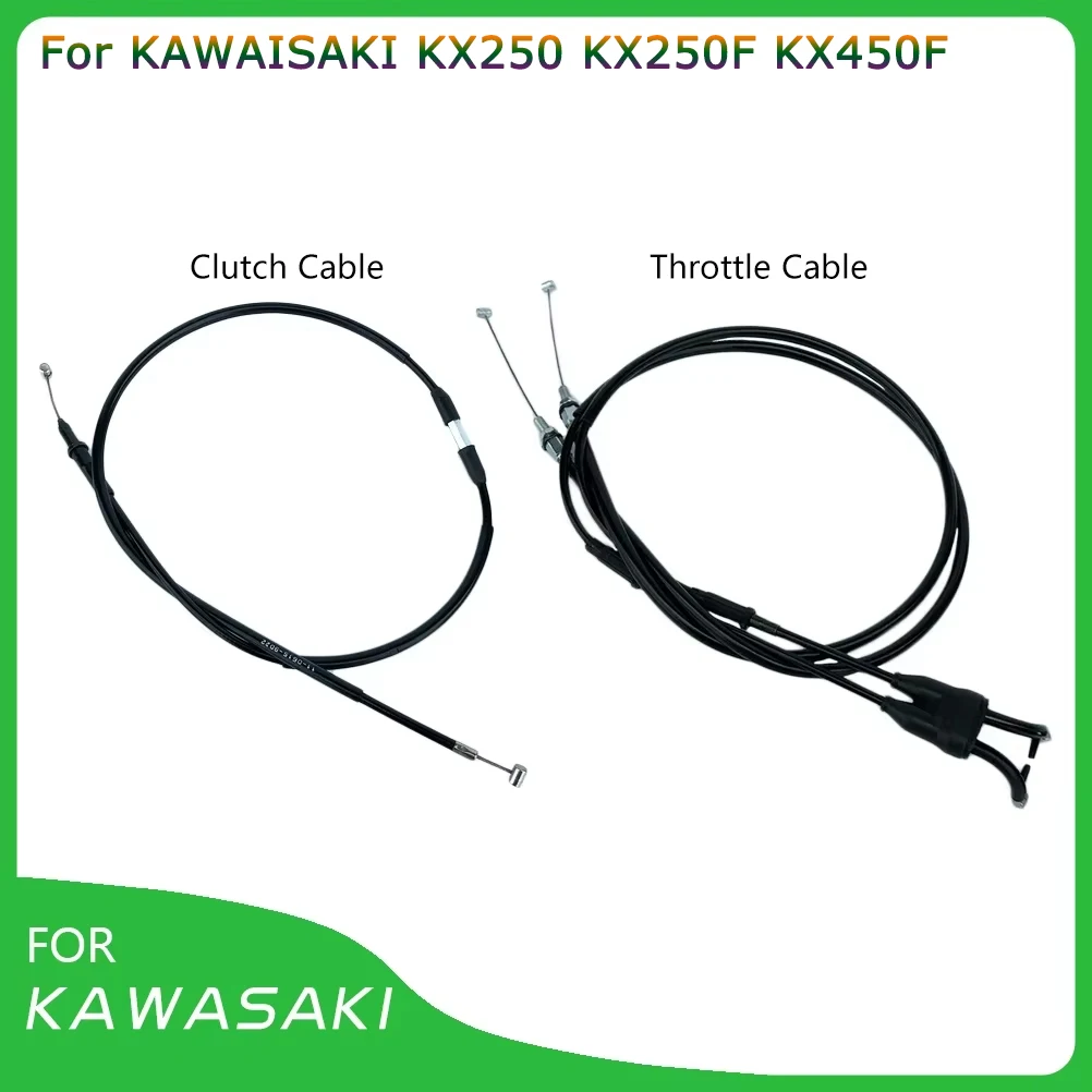 OTOM Motorrad-Gaszug, Kupplungszug für KAWAISAKI 06–19 KX250F KX450F, Motocross-Kupplungszug, Draht aus Edelstahl