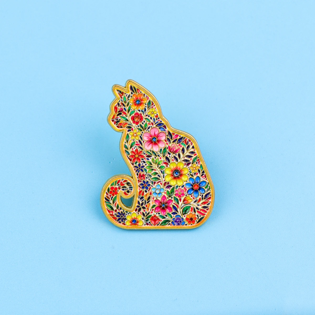 Cute Cat Dog Enamel Pin Flower Animals Brooches for Backpacks Hats Jackets Funny Lapel Badges Constume Jewelry Gifts for Friends view 6