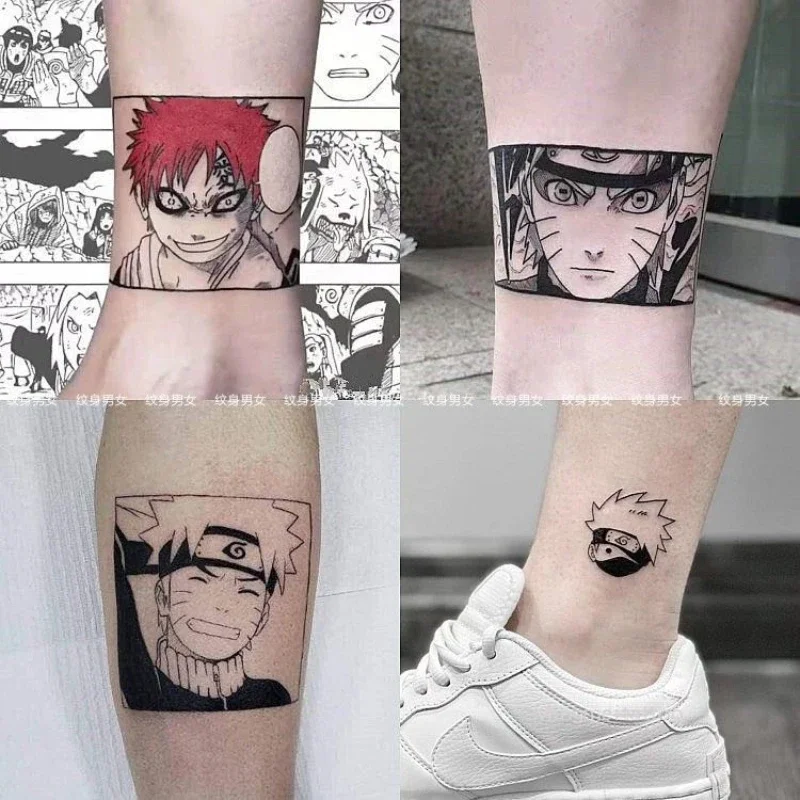 

Tattoo stickers waterproof male and female long-lasting Japanese comics two-dimensional Naruto Uzumaki Naruto Kakashi Gaara