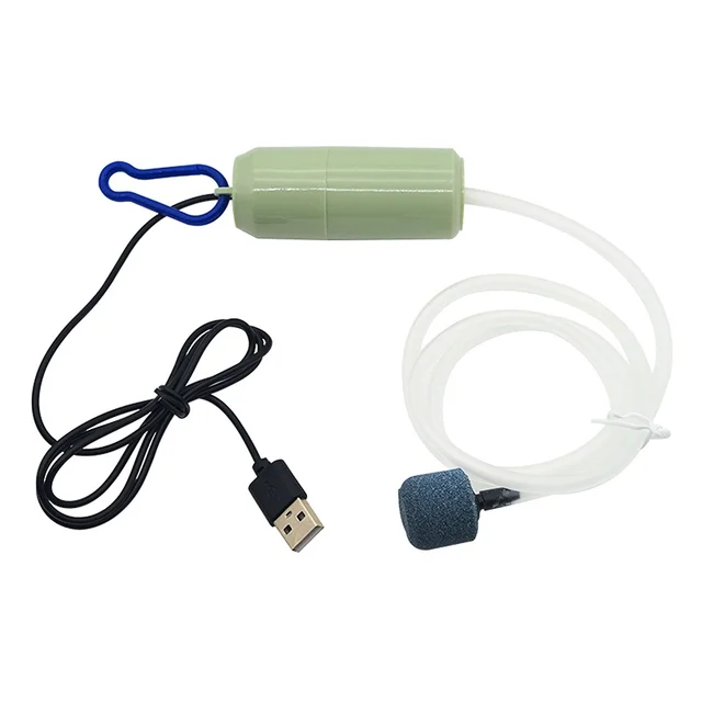 Pompa powietrza USB do akwarium, kompresor powietrza do akwarium, przenośny mini napowietrzacz, aerator tlenowy, akcesoria akwariowe 5V