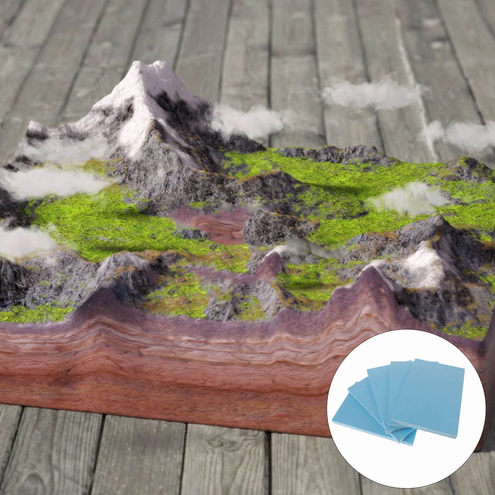 Diorama modelo de escena de tablero de espuma, Material de bricolaje, fabricación de artesanías, plataforma