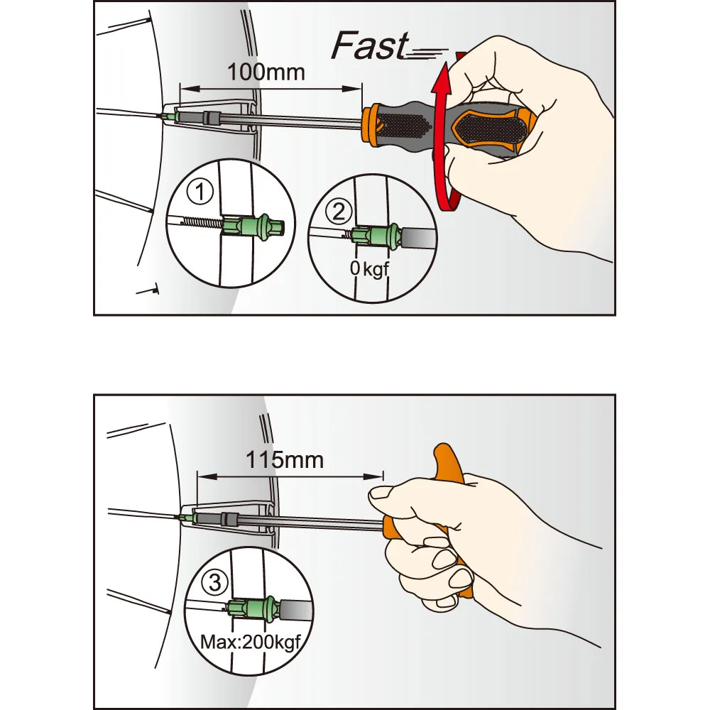 IceToolz 12A7 12B7 12C7 Bike Bicycle Spoke Tool For 3/16 Inches HEX Nipple/3.2mm (Square) Nipples/5.5mm (Hex) Nipples Tools