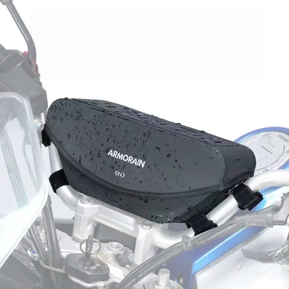 

Motorcycle Handlebar Bag Waterproof 2L Cycling Storage Bag Travel Shoulder Bag With Molle System Front Pouch For Off-Road ADV